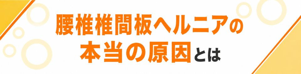 腰椎椎間板ヘルニアの本当の原因とは